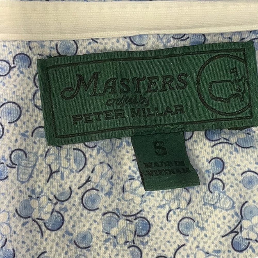 Peter Millar Masters Light Blue Patterned Polo Si… - image 5